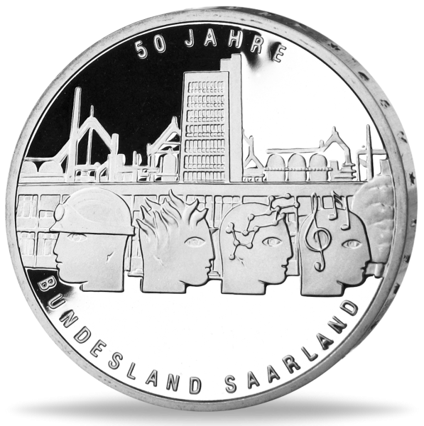 10 Euro 50 Jahre Bundesland Saarland - Münze Vorderseite