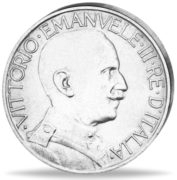 2 Lire Victor Emmanuel III. - Liktorenbündel - Münze Vorderseite