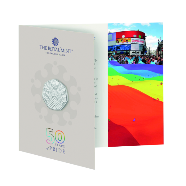50 Pence 50 Years of Pride - Vorderseite Sammelmappe