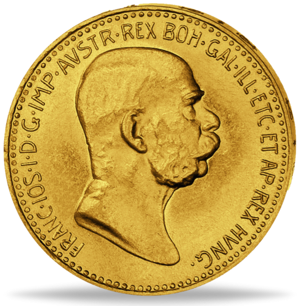 10 Kronen „Franz Joseph I. 60. Regierungsjubiläum “ - Münze Vorderseite