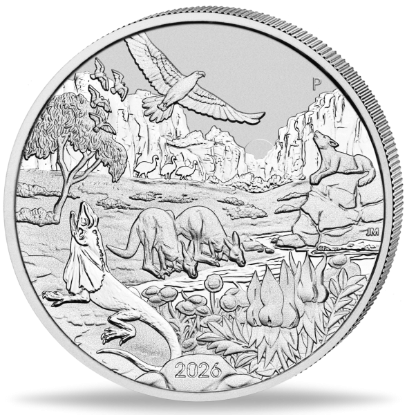 1 Dollar The Outback 1 Unze Silber - Münze Vorderseite