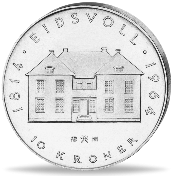 10 Norwegische Kronen Storting Eidsvoll - Vorderseite Münze