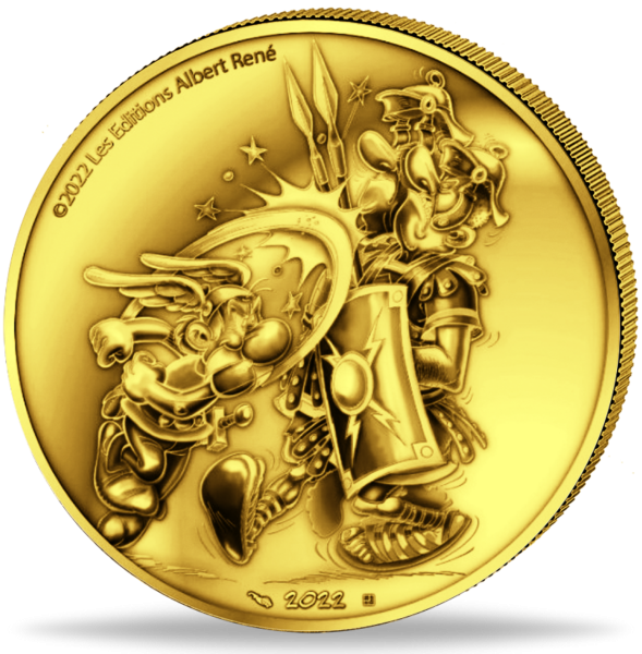 50 Euro Asterix im Kampf - Vorderseite Münze
