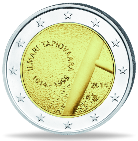 2 Euro „Ilmari Tapiovaara“ - Münze Vorderseite