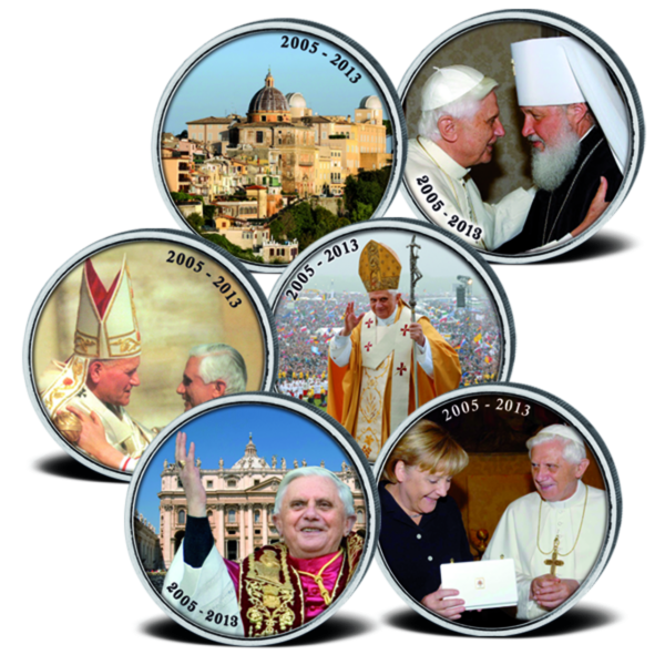 6 x 2 Euro Benedikt XVI. - Satzbild
