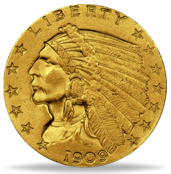 2,5 Dollar Indian-Chief 1909 - Vorderseite Münze