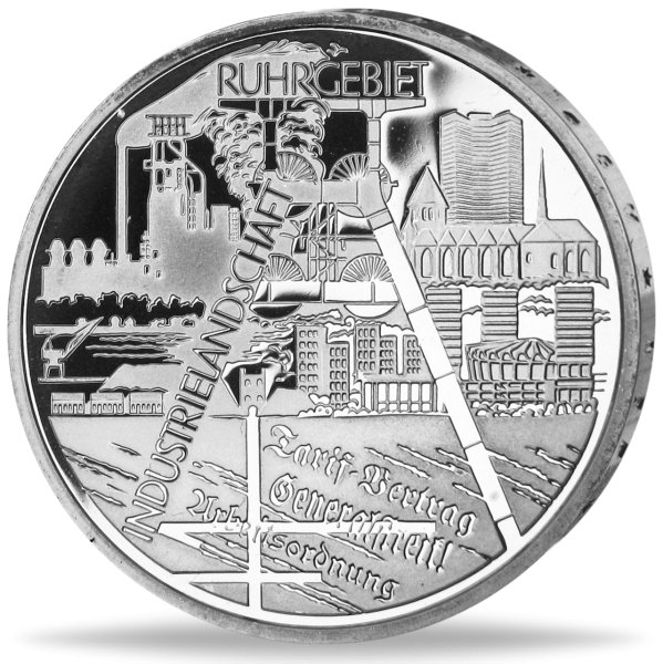 10 Euro Industrielandschaft Ruhrgebiet - Vorderseite Münze