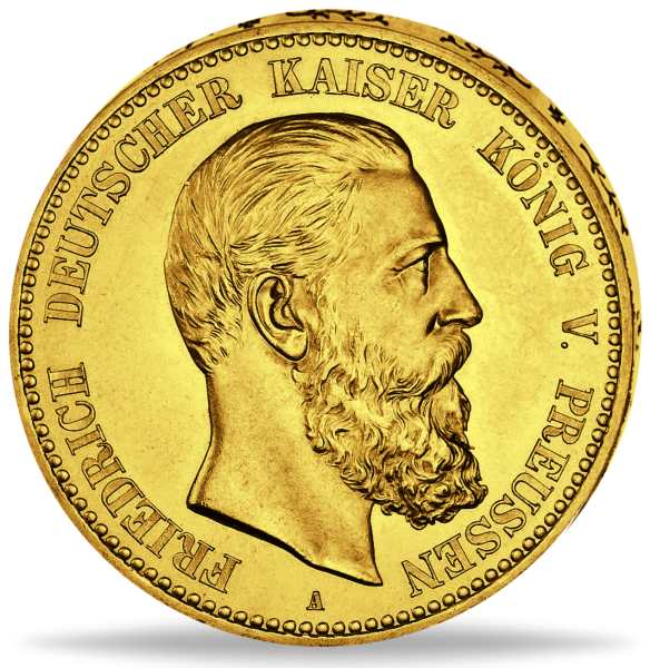 Preußen, 10 Mark 1888 Friedrich III. (J. 247) – Gold - Münze Vorderseite