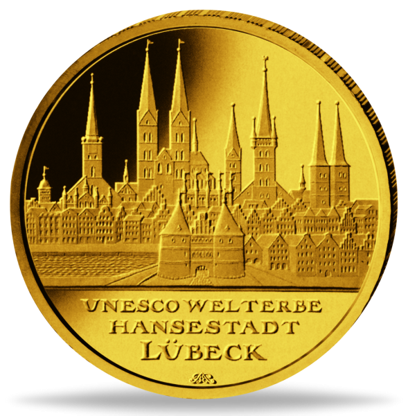 100 Goldeuro UNESCO-Weltkulturerbe Hansestadt Lübeck - Münze Vorderseite