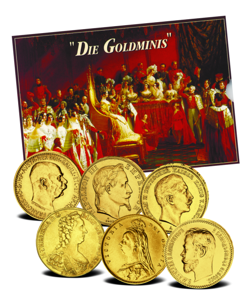 Kollektion Kaiser & Könige Europas, Kollektion „Gold-Minis“ - Satzbild