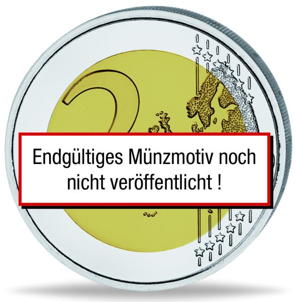 2 Euro 150. Geburtstag Penelope Delta, 2024 Farbapplikation - Münze Vorderseite