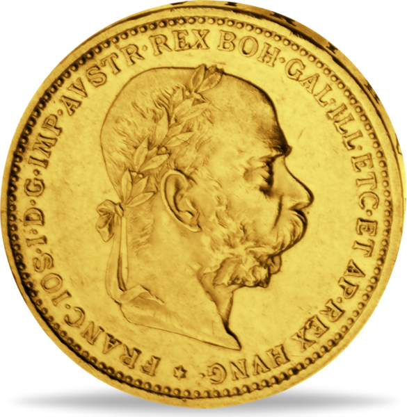 20 Kronen „Franz Joseph I. mit Lorbeerkranz“  - Vorderseite Münze