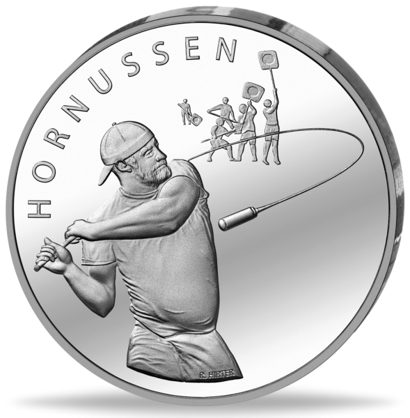 20 Schweizer Franken Hornussen - Vorderseite Münze