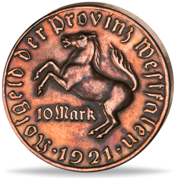 Provinz Westfalen, 10 Mark 1921 (J.N13), Freiherr vom Stein - MüNze vorderseite