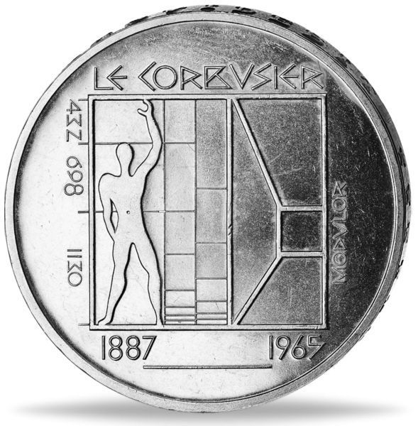 Schweiz, 5 Franken, 100. Geburtstag Le Corbusier 1987 PP - Münze Vorderseite