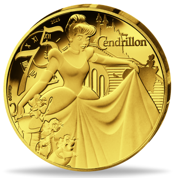 50 Euro Cinderella, 2025, 1/4 oz Gold, PP, Etui - Münze Vorderseite