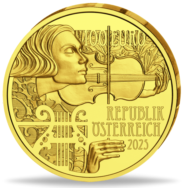 100 Euro 125 Jahre Wiener Philharmoniker - Münze Vorderseite