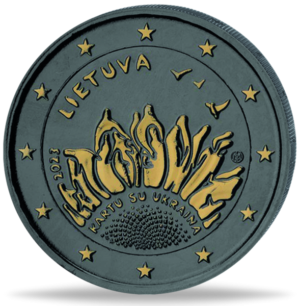 2 Euro Litauen Zusammen mit der Ukraine – Enigma-Edition - Münze Vorderseite