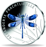5 Euro Gebänderte Prachtlibelle – 5. Ausgabe der Serie Wunderwelt Insekten