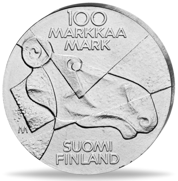 100 Finnmark Athenium Gebäude - Münze Vorderseite