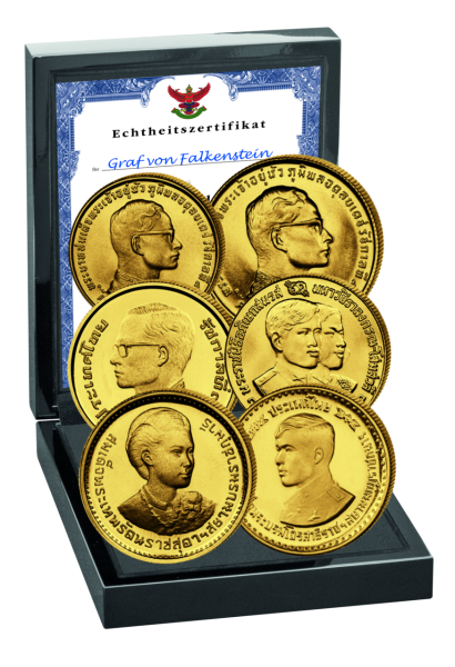 Thailand, Gold-Satz 1971-1978 (6 Münzen) - Satzbild