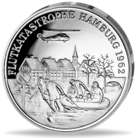 Gedenkprägung „Flutkatastrophe Hamburg 1962“
