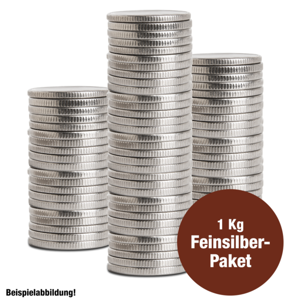 Drittes Reich, 1 kg Feinsilber: Münzen des Dritten Reichs - Investment-Paket