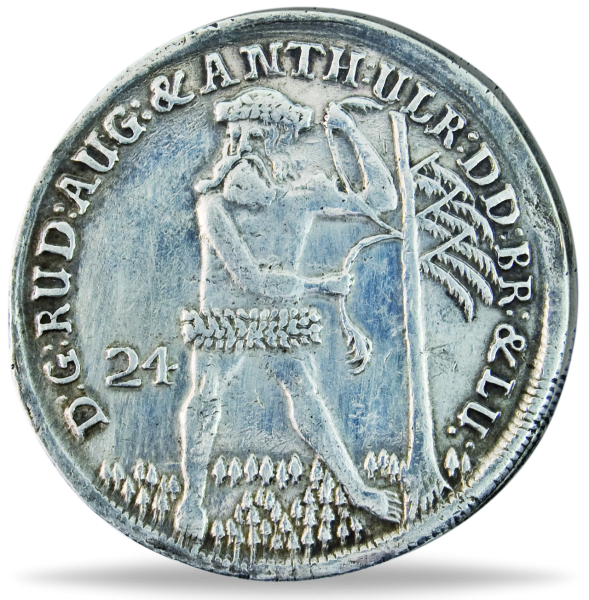 24 Mariengroschen 1677-1789, Wilder Mann - Silber - Münze Vorderseite
