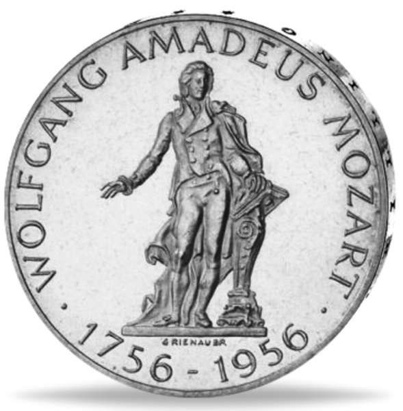 Österreich, 25 Schilling 200. Geburtstag Mozart, 1956 - Münze Vorderseite