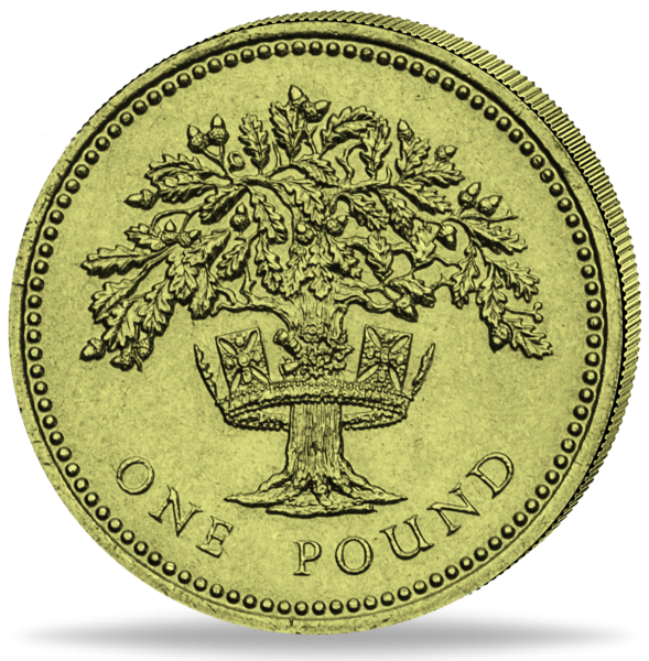 1 Pfund Königliche Eiche 1987-92 - Münze Vorderseite