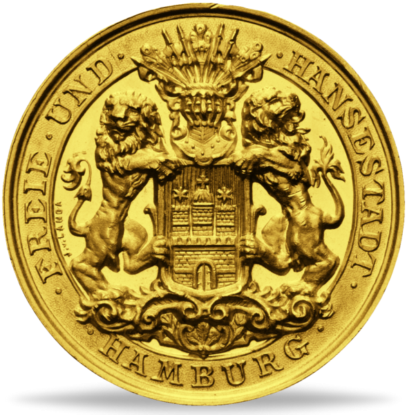 Hamburg 1_2 Goldportugaleser 1888´- Vorderseite Münze
