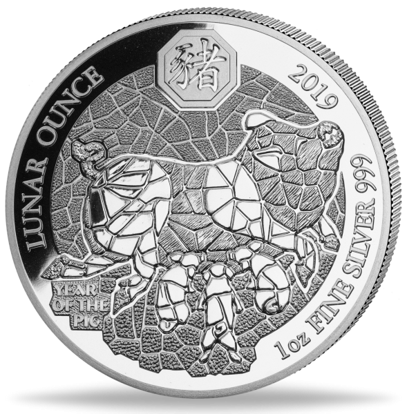 50 Francs Jahr des Schweins  Vorderseite Münze