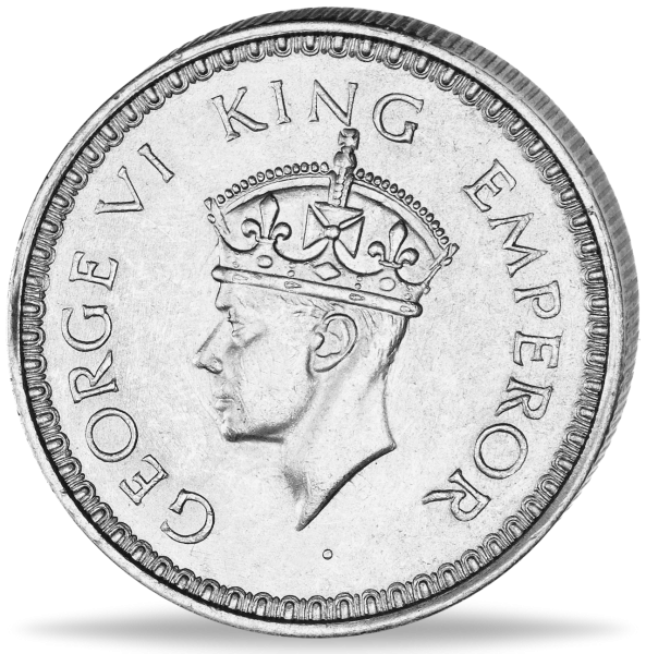 1 Rupie Georg VI - Vorderseite Münze