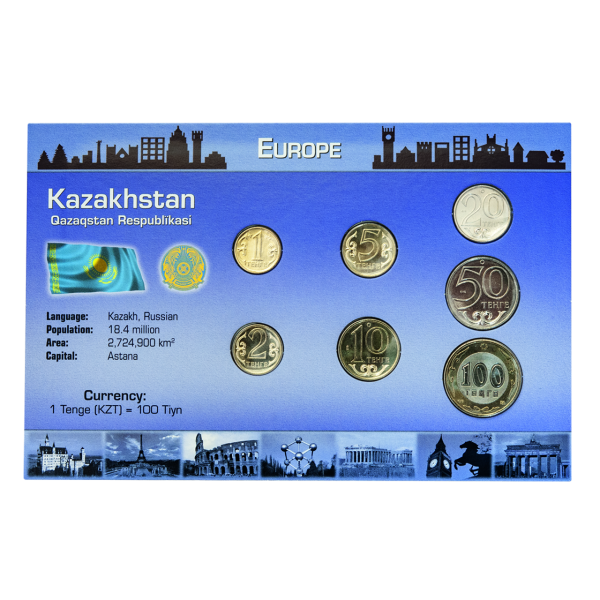 188 Tenge Kursmünzensatz Kasachstan (7 Münzen)