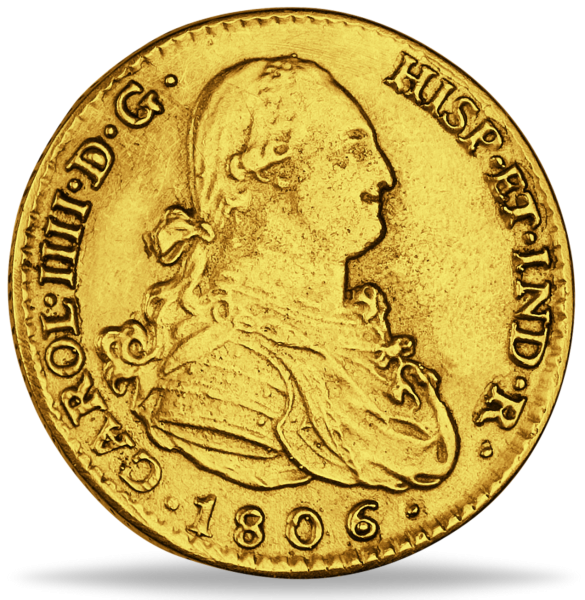 Spanien, 2 Escudos 1794-1808, König Karl IV. – Gold - Münze Vorderseite