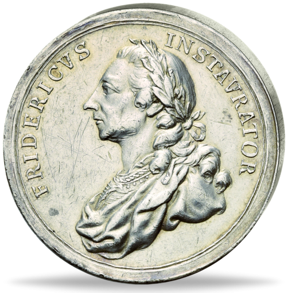 Silbermedaille Friedrich II. - Preismedaille im Seidenbau - Rückseite