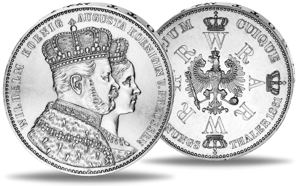 Preussen Kroenung 1861 - Münze Vorderseite / Preussen Kroenung 1861 - Münze Rückseite