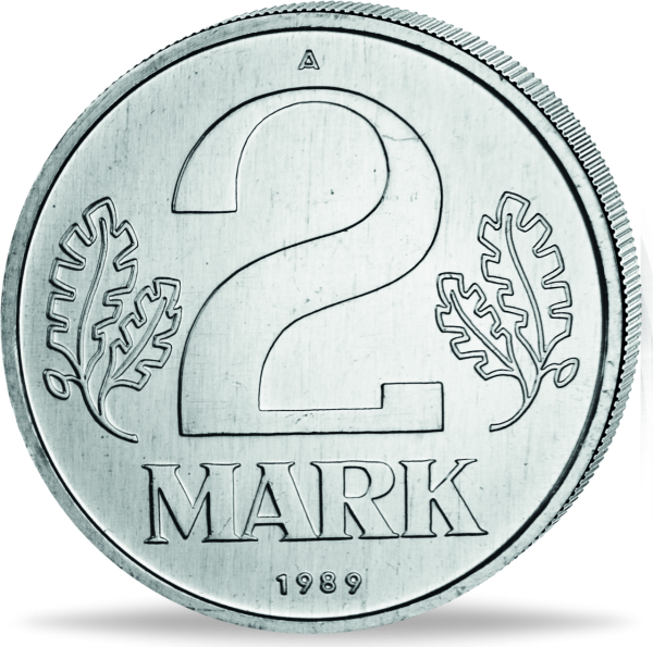 2 Mark Kursmünze DDR - Münze Vorderseite