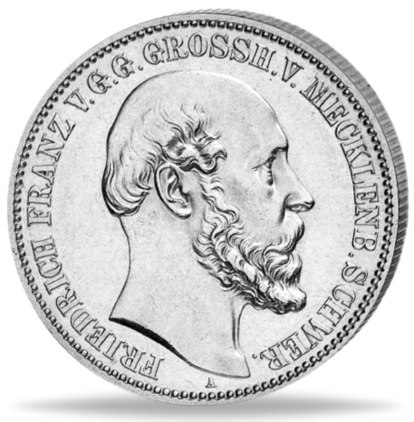 2 Mark Friedrich Franz II.  - Vorderseite Münze
