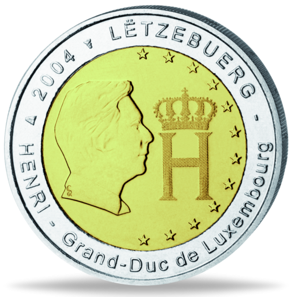 2 Euro Großherzog Henri - Münze Vorderseite