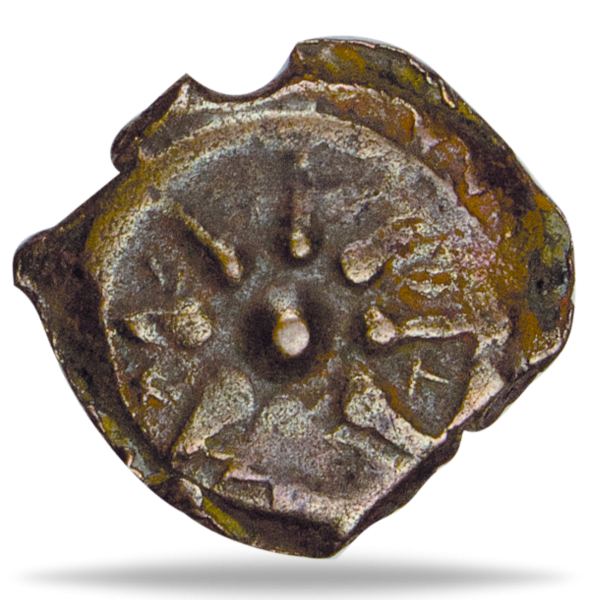 Judäa, 1/2 Prutah, Witwenscherflein, Jerusalem, Bronze - Münze Vorderseite