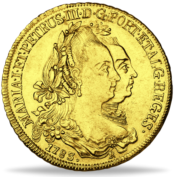 01080502 ^ - ^ - ^ 30 ^ - ^_6400Reis_Maria_I_und_Peter_III_Brasilien_Au_VS