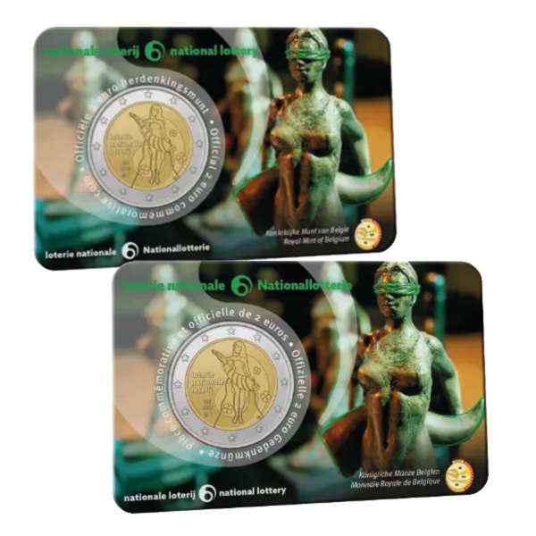 2 Euro Nationallotterie, 2025, bfr., fläm.+wallon. Coincard - Satzbild