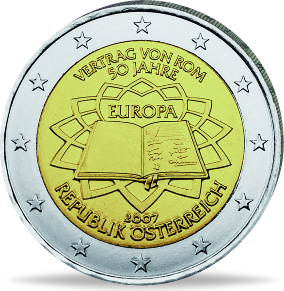 2 Euro Römische Verträge - Vorderseite Münze
