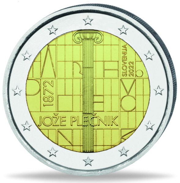 2 Euro Plecnik - Vorderseite Münze