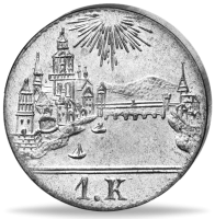 Freie Stadt Frankfurt, 1 Kreuzer 1839, Stadtansicht - Silber - Münze Vorderseite Freie Stadt Frankfurt, 1 Kreuzer 1839, Stadtansicht - Silber - Münze Vorderseite