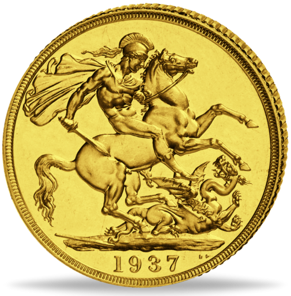 Großbritannien, 2 Pfund 1937, König Georg VI. - Münze Vorderseite