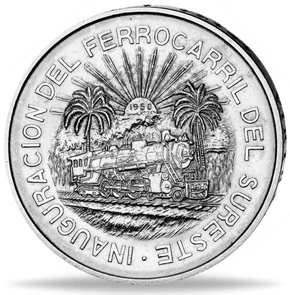 5 Pesos Eisenbahn - Münze Vorderseite