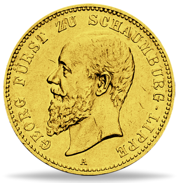 20 Mark Schaumburg Lippe Georg - Münze Vorderseite