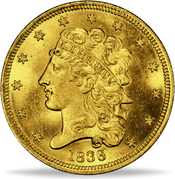 5 Dollar Liberty Head Classic Head - Münze Vorderseite
